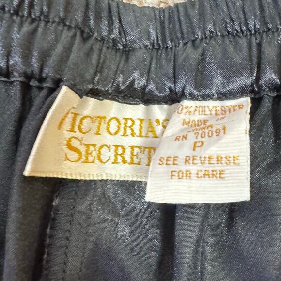 Victoria Secret Gold Label Pajama Set Satin Robe Jacket & Pants 80's Lounge Sz P - Picture 9 of 11
